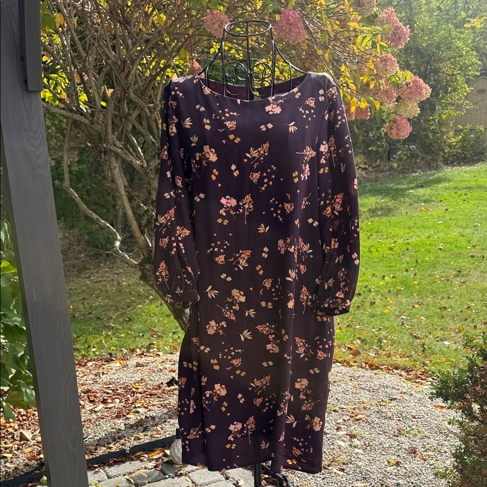 Amour vent three-quarter sleeve floral silk dress - Picture 1 of 8